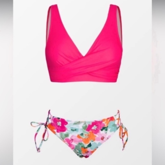 ~Women's Bikini Swimsuit Front Cross Lace Up Two Piece Bathing Suit~ - Picture 5 of 8